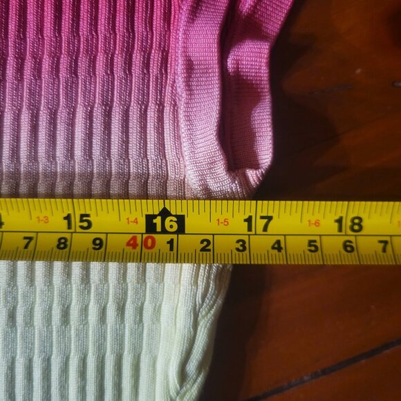 Jones New York Women's Ombre Style Capped Sleeve Ribbed Top - Size L - Picture 8 of 11